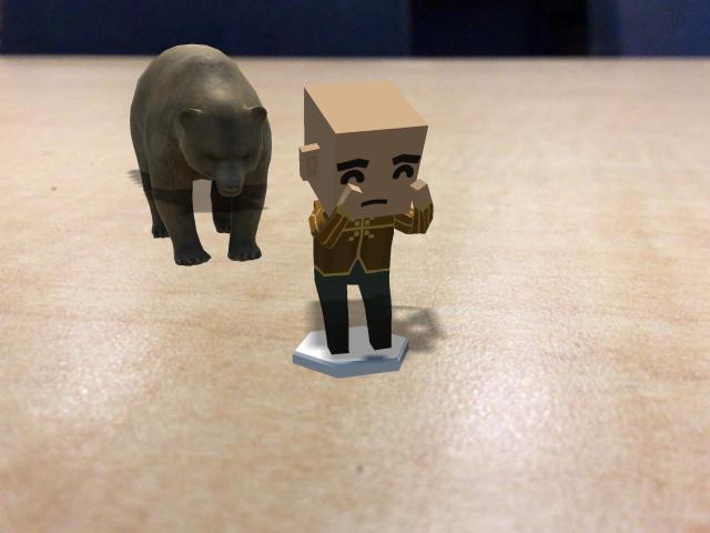 3DBear Scared Emoji with Bear